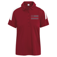 Women's Thin Red Line Performance Polo Polo Shirts Deep Red/White X-Small 