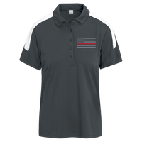 Women's Thin Red Line Performance Polo Polo Shirts Iron Grey/White X-Small 