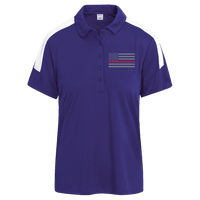 Women's Thin Red Line Performance Polo Polo Shirts Purple/White X-Small 