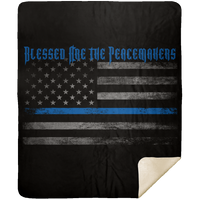 Blessed Are The Peacemakers Premium Mink Sherpa Blanket Blankets Black 50x60 