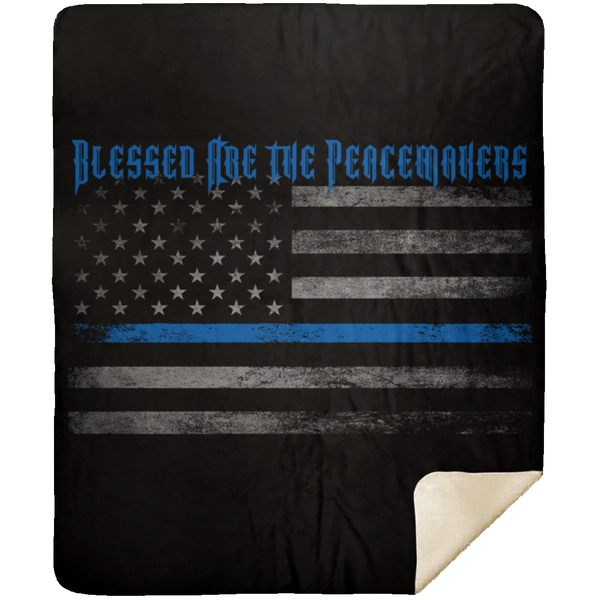 Blessed Are The Peacemakers Premium Mink Sherpa Blanket Blankets Black 50x60 