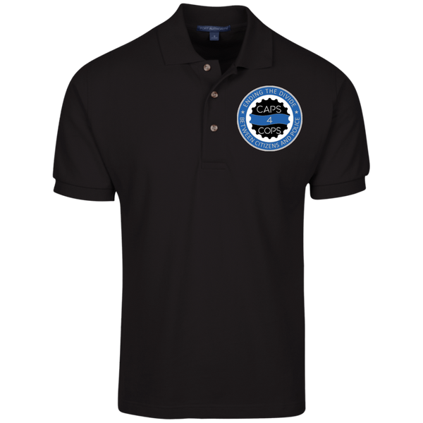 Caps 4 Cops Cotton Knit Polo Polo Shirts Black X-Small 