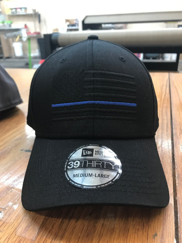 CLEARANCE PRICED NO RETURNS!!! Black On Black Thin Blue Line Hat Custom 