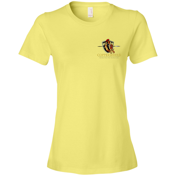 Coppershield 880 Anvil Ladies' Lightweight T-Shirt 4.5 oz T-Shirts CustomCat Spring Yellow S 