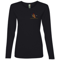 Coppershield 884L Anvil Ladies' Lightweight LS T-Shirt T-Shirts CustomCat Black S 