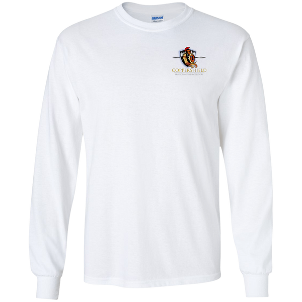 Coppershield G240 Gildan LS Ultra Cotton T-Shirt T-Shirts CustomCat White S 