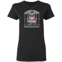 Corrections Thin Grey Line Open Bars T-Shirt T-Shirts Black S 
