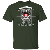 Corrections Thin Grey Line Open Bars T-Shirt T-Shirts Forest S 