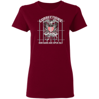 Corrections Thin Grey Line Open Bars T-Shirt T-Shirts Garnet S 