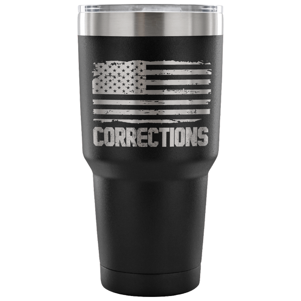 Corrections Tumbler Tumblers teelaunch 30 Ounce Vacuum Tumbler - Black 