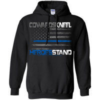 Cowards Kneel Hoodie Sweatshirts CustomCat Black Small 