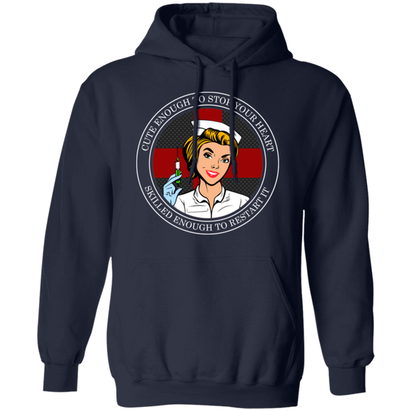 Cross Your Heart Nurse Hoodie Sweatshirts Navy S 