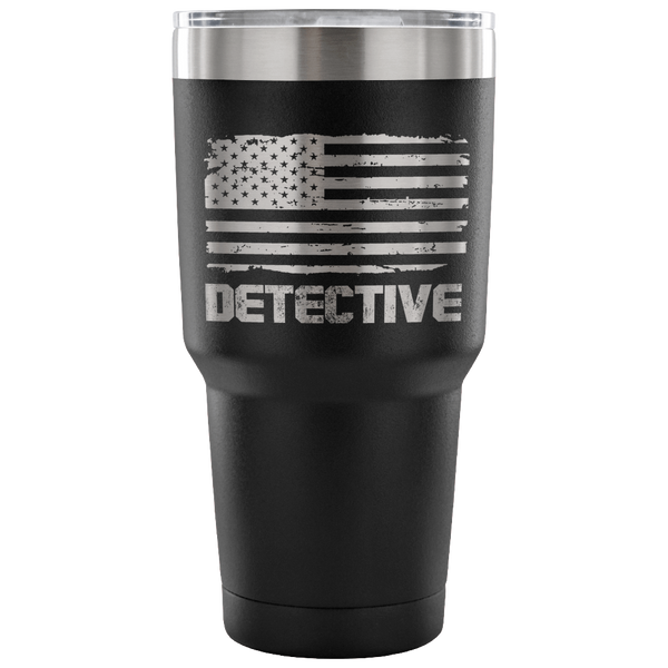 Detective Tumbler Tumblers teelaunch 30 Ounce Vacuum Tumbler - Black 