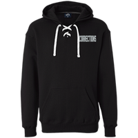 Embroidered Corrections Heavyweight Pullover Hoodie Sweatshirts CustomCat Black X-Small 
