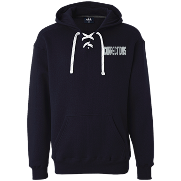 Embroidered Corrections Heavyweight Pullover Hoodie Sweatshirts CustomCat Navy X-Small 