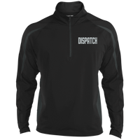 Embroidered Dispatch 1/2 Zip Performance Pullover Jackets CustomCat Black/Charcoal Grey X-Small 