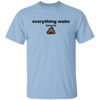Everything Woke Turns to Shit T-Shirt T-Shirts Light Blue S 