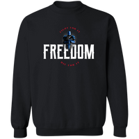 Freedom: Fight for It. Die for It. Athletic Patriotic Pullover Sweatshirt Sweatshirts Black S 