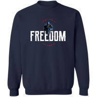 Freedom: Fight for It. Die for It. Athletic Patriotic Pullover Sweatshirt Sweatshirts Navy S 