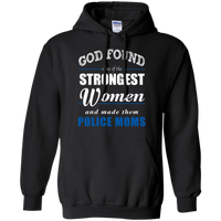God Found Police Moms Hoodie Sweatshirts CustomCat Black Small 