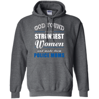God Found Police Moms Hoodie Sweatshirts CustomCat Dark Heather Small 