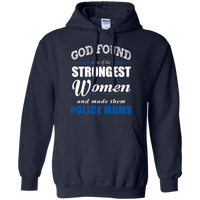 God Found Police Moms Hoodie Sweatshirts CustomCat Navy Small 