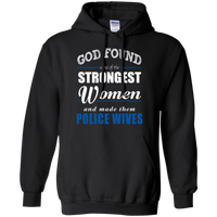 God Found Police Wives Hoodie Sweatshirts CustomCat Black Small 