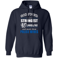 God Found Police Wives Hoodie Sweatshirts CustomCat Navy Small 