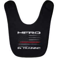 Hero In Training Thin Red Line Baby Bib Accessories Black One Size 