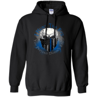 I Hunt The Evil Thin Blue Line Hoodie Sweatshirts CustomCat Black Small 