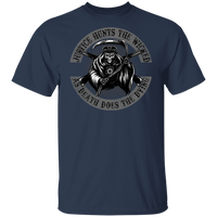 Justice Hunts The Wicked Shirt T-Shirts Navy S 