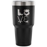 LEO Love Tumbler Tumblers teelaunch 30 Ounce Vacuum Tumbler - Black 
