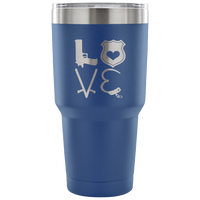 LEO Love Tumbler Tumblers teelaunch 30 Ounce Vacuum Tumbler - Blue 