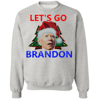 LET'S GO BRANDON! Ugly Christmas Sweater Sweatshirts Ash S 