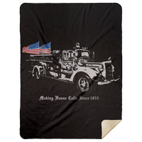 Making House Calls Since 1853 Premium Mink Sherpa Blanket Blankets Black 50x60 