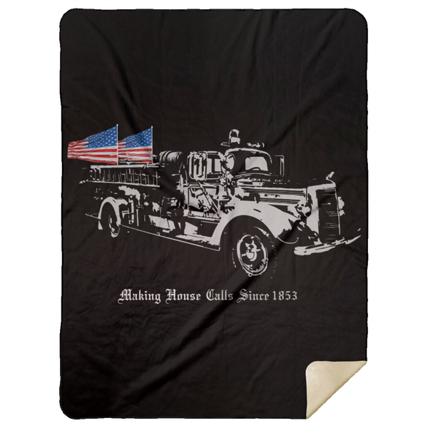 Making House Calls Since 1853 Premium Mink Sherpa Blanket Blankets Black 50x60 