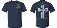 Men's Double Sided Irish by Blood Firefighter T-Shirt T-Shirts 