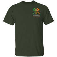 Men's Double Sided Irish by Blood Firefighter T-Shirt T-Shirts Forest S 