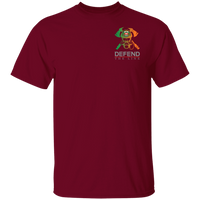Men's Double Sided Irish by Blood Firefighter T-Shirt T-Shirts Garnet S 