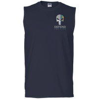 Men's Double Sided Irish by Blood Punisher Sleeveless T-Shirt T-Shirts Navy S 