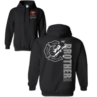 Men's Firefighter Brotherhood Hoodie Sweatshirts Black S 