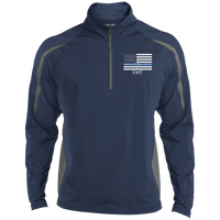 Men's Thin White Line EMT Embroidered Performance Pullover Jackets True Navy/Charcoal Grey X-Small 