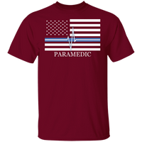 Men's Thin White Line Paramedic T-Shirt T-Shirts Garnet S 
