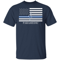 Men's Thin White Line Paramedic T-Shirt T-Shirts Navy S 