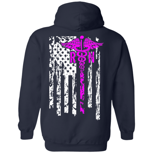 Women's Double Sided Nurse Flag Hoodie