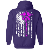 Women's Double Sided Nurse Flag Hoodie
