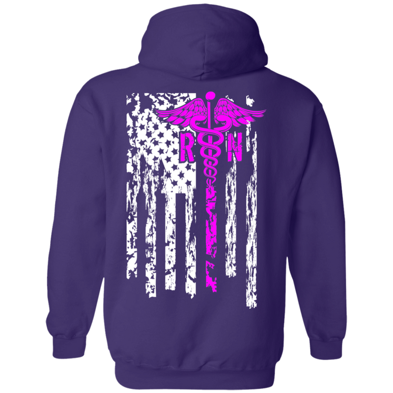 Women's Double Sided Nurse Flag Hoodie