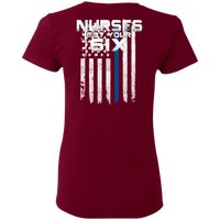 Nurses Double Sided Got Your 6IX TBL Flag T-Shirt T-Shirts 