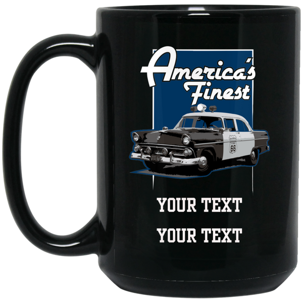 Personalized America's Finest Mug Drinkware Black One Size 