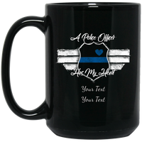 Personalized An Officer Has My Heart Mug Drinkware Black One Size 
